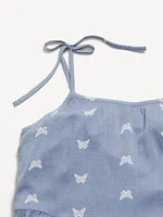 Printed Sleeveless Tiered Dress for Girls
