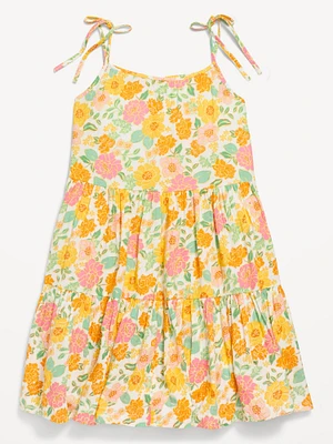 Printed Sleeveless Tiered Dress for Girls