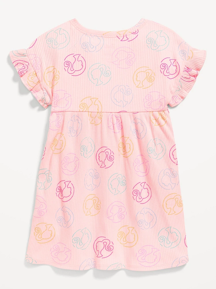 Ruffle-Sleeve Licensed Graphic Dress for Toddler Girls