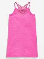 Sleeveless Crochet Racerback Dress for Toddler Girls