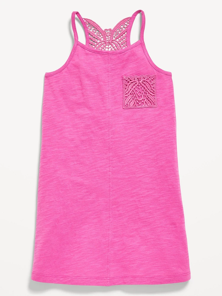 Sleeveless Crochet Racerback Dress for Toddler Girls