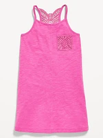 Sleeveless Crochet Racerback Dress for Toddler Girls