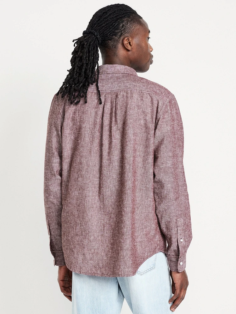 Classic Fit Linen-Blend Shirt