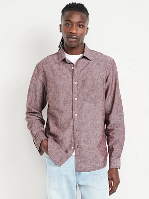 Classic Fit Linen-Blend Shirt