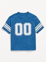 Oversized Boxy Mesh Graphic T-Shirt for Boys