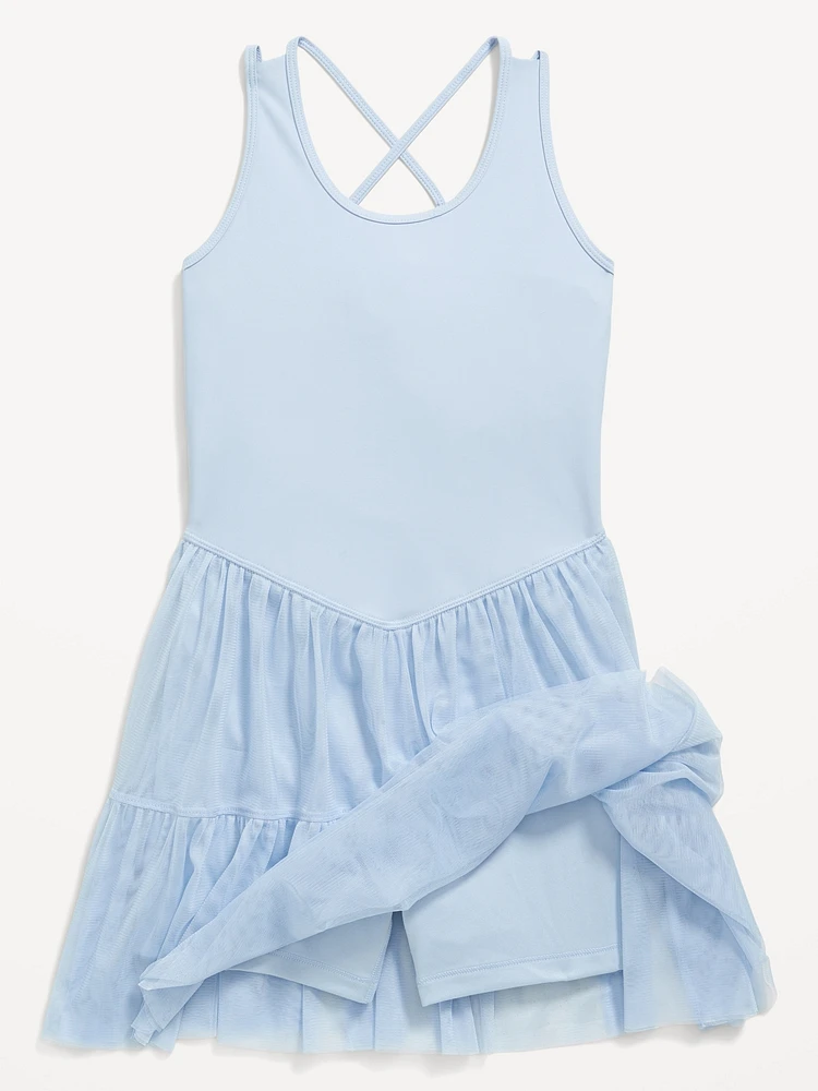 PowerSoft Sleeveless Tutu Athletic Dress for Girls