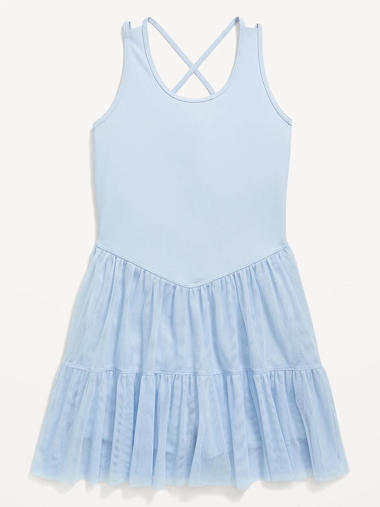PowerSoft Sleeveless Tutu Athletic Dress for Girls