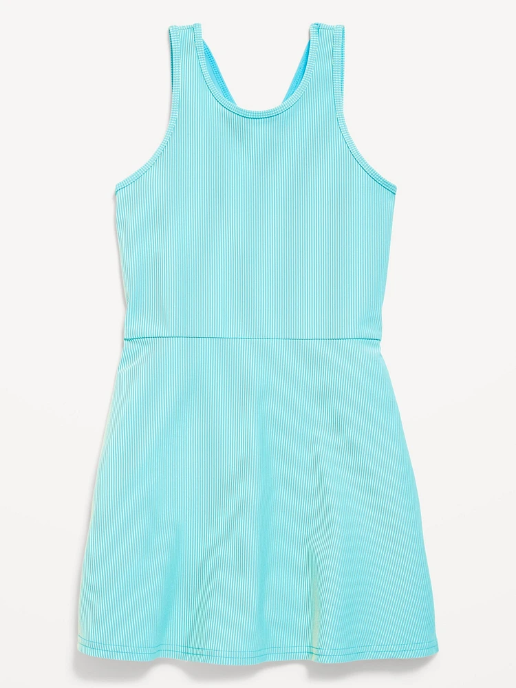 PowerSoft Sleeveless Ribbed Athletic Dress for Girls