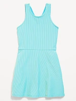PowerSoft Sleeveless Ribbed Athletic Dress for Girls