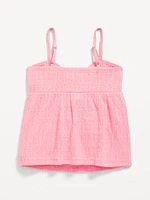 Sleeveless Pucker Tank Top for Girls