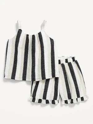 Sleeveless Top and Shorts Set for Toddler Girls