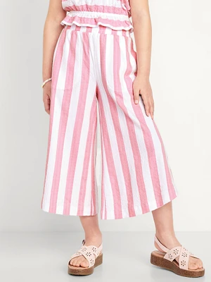 High-Waisted Pucker Wide-Leg Pants for Girls