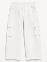 Double-Weave Wide-Leg Cargo Pants for Girls