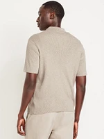 Short-Sleeve Sweater-Knit Polo
