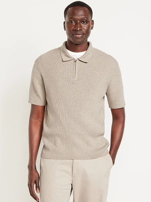 Short-Sleeve Sweater-Knit Polo