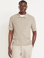 Short-Sleeve Sweater-Knit Polo