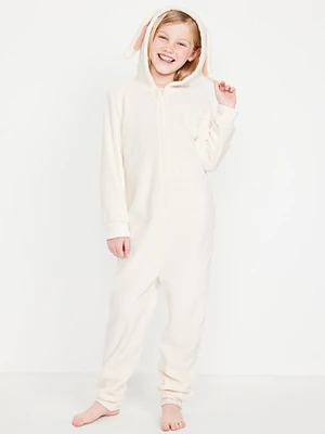 Critter Sherpa Hooded One-Piece Pajamas for Girls