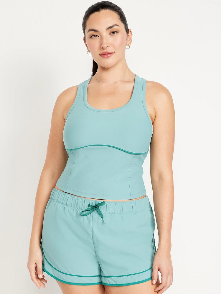 PowerSoft Racerback Cropped Shell Tank
