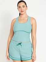 PowerSoft Racerback Cropped Shell Tank