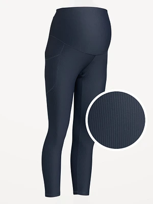 Legging PowerSoft côtelé longueur 7/8 à panneau couvrant de maternité