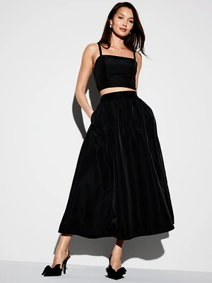 The Occasion by Old Navy High-Waisted Taffeta Midi Skirt