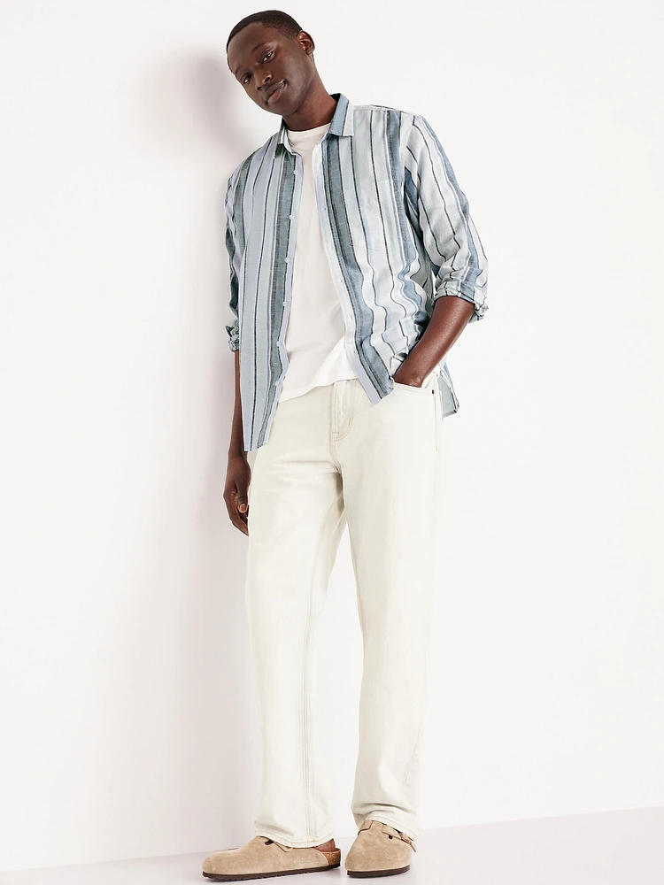 Classic Fit Linen-Blend Shirt
