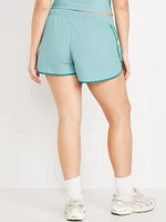 Mid-Rise Woven Run Shorts