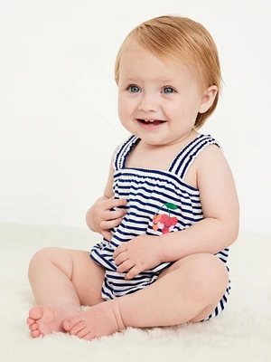 Printed Sleeveless One-Piece Romper for Baby