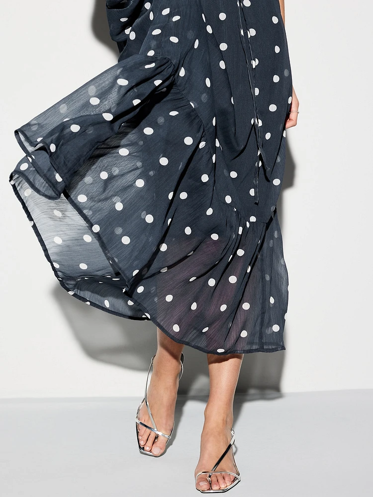 The Occasion by Old Navy Waist-Defined Chiffon Maxi Dress