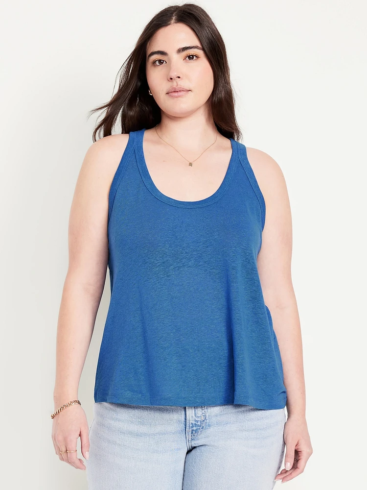 Linen-Blend Tank Top