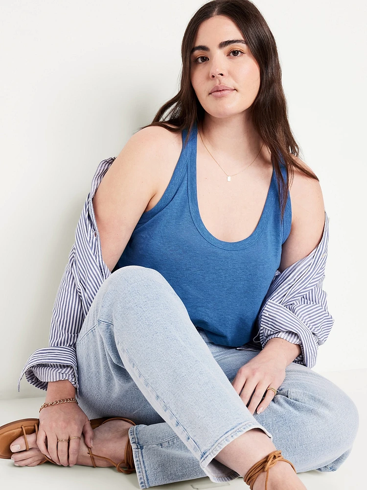 Linen-Blend Tank Top