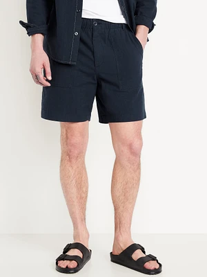 Crepe Workwear Shorts -- 7-inch inseam