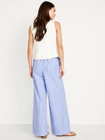 High-Waisted Poplin Super Wide-Leg Pants