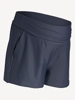 Short de maternité PowerSoft à taille rabattable, entrejambe 7,5 cm