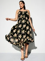 The Occasion by Old Navy Waist-Defined Chiffon Maxi Dress