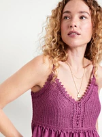 Sleeveless Crochet Top