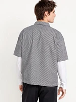 Cropped Utility Dobby Shirt