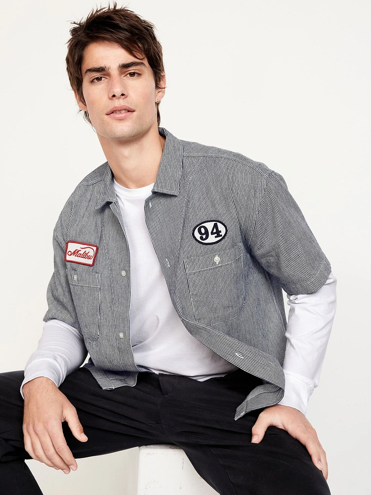 Cropped Utility Dobby Shirt