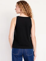Linen-Blend Tank Top