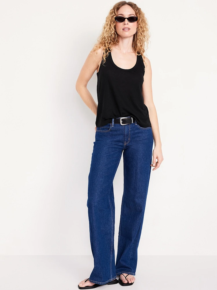 Linen-Blend Tank Top