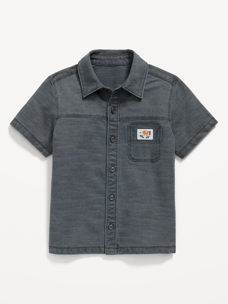 Short-Sleeve Utility Pocket Shirt for Toddler Boys