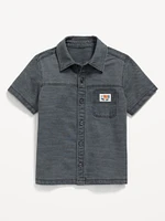 Short-Sleeve Utility Pocket Shirt for Toddler Boys