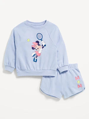 Disney© French-Terry Graphic Sweatshirt and Shorts Set for Toddler Girls