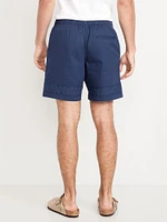 Eyelet-Hem Twill Shorts -- 7-inch inseam