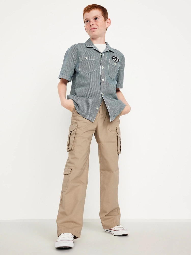 Baggy Cargo Ripstop Pants for Boys