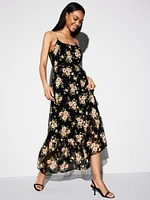 The Occasion by Old Navy Waist-Defined Chiffon Maxi Dress