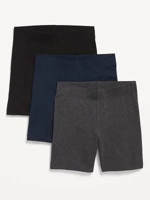 High-Waisted Biker Shorts 3-Pack -- 6-inch inseam