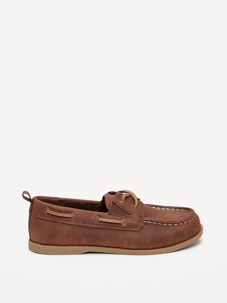 Faux-Leather Boat Shoes for Boys