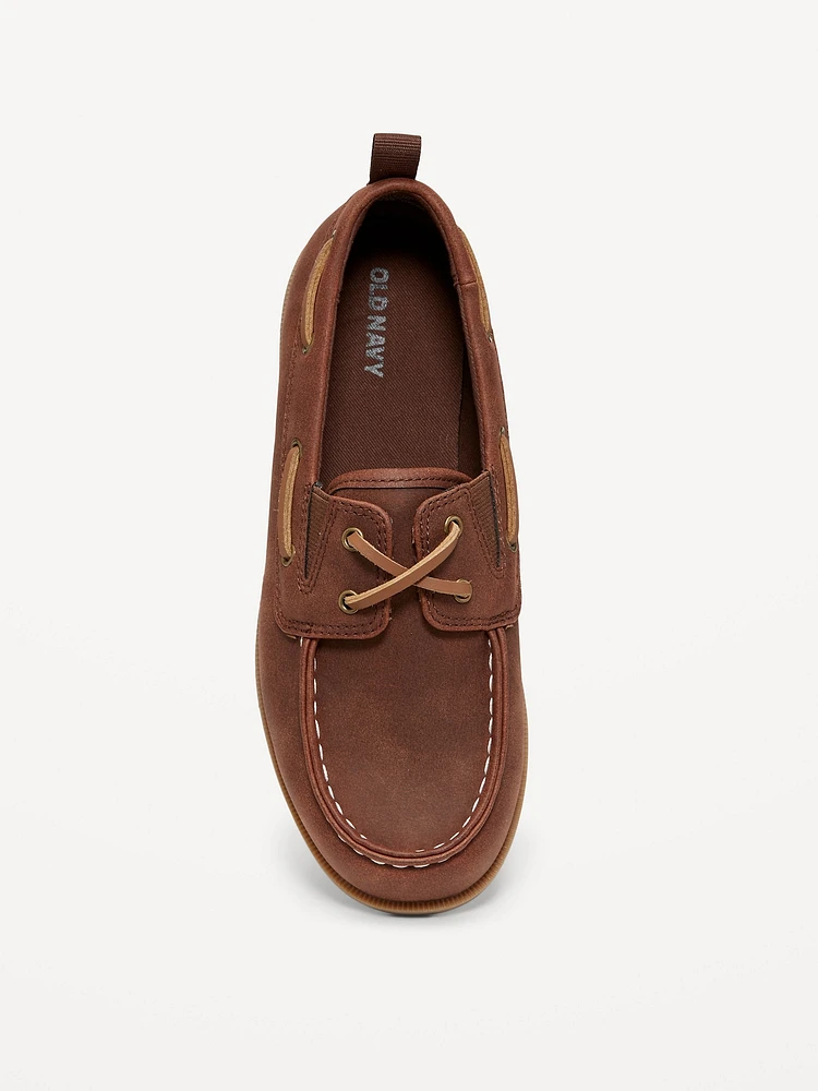 Faux-Leather Boat Shoes for Boys