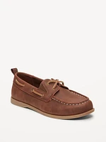 Faux-Leather Boat Shoes for Boys